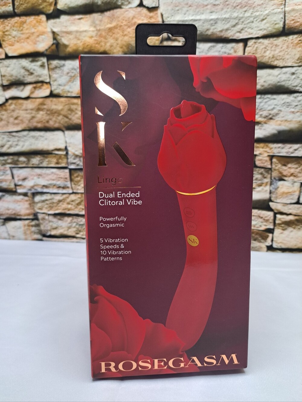 Rosegasm Dual-Ended Clitoral Vibe Internal Message Stimulator NEW FACTORY-SEALED